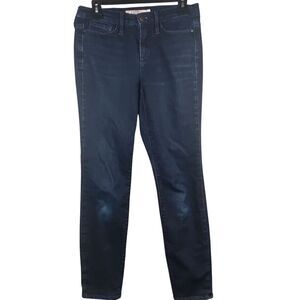 Athleta Womens Navy Blue Denim Dark Wash 5-Pocket‎ Design Skinny Jeans Size 4